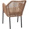 image:imageFlash Furniture Kallie Set of 2 IndoorOutdoor Stacking Club Chairs with Arms  UV Resistant Woven Natural Seat  Ivory Zippered Cushions  Black Aluminum FrameNatural