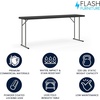 image:imageFlash Furniture Kathryn 5 Pack 6Foot Rectangle Granite White Plastic Folding TrainingSeminar TableBlack