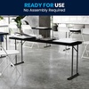 image:imageFlash Furniture Kathryn 5 Pack 6Foot Rectangle Granite White Plastic Folding TrainingSeminar TableBlack