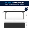 image:imageFlash Furniture Kathryn 5 Pack 6Foot Rectangle Granite White Plastic Folding TrainingSeminar TableBlack