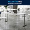image:imageFlash Furniture Kathryn 5 Pack 6Foot Rectangle Granite White Plastic Folding TrainingSeminar TableGranite White