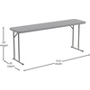 image:imageFlash Furniture Kathryn 5 Pack 6Foot Rectangle Granite White Plastic Folding TrainingSeminar TableGrey