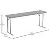image:imageFlash Furniture Kathryn 5 Pack 6Foot Rectangle Granite White Plastic Folding TrainingSeminar TableGrey