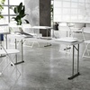 image:imageFlash Furniture Kathryn 5 Pack 6Foot Rectangle Granite White Plastic Folding TrainingSeminar TableWhite