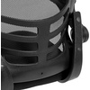 image:imageFlash Furniture Kelista Black Mesh Sled Base Side Reception Chair with White Stitched LeatherSoft Seat and FlipUp ArmsBlack Mesh