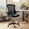 image:imageFlash Furniture Kelista MidBack Black Mesh Ergonomic Drafting Chair amp Waylon Set of 5 Transparent Polyurethane Replacement Wheels for Gaming Business and Home Office ChairsBlack Mesh