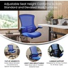 image:imageFlash Furniture Kelista MidBack Black Mesh Ergonomic Drafting Chair amp Waylon Set of 5 Transparent Polyurethane Replacement Wheels for Gaming Business and Home Office ChairsBlue Mesh