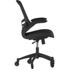 image:imageFlash Furniture Kelista MidBack Black Mesh Swivel Ergonomic Task Office Chair with FlipUp Arms and Transparent Roller WheelsBlack Mesh