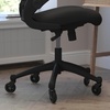 image:imageFlash Furniture Kelista MidBack Black Mesh Swivel Ergonomic Task Office Chair with FlipUp Arms and Transparent Roller WheelsBlack Mesh