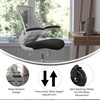 image:imageFlash Furniture Kelista MidBack Black Mesh Swivel Ergonomic Task Office Chair with FlipUp Arms and Transparent Roller WheelsBlack MeshWhite Frame