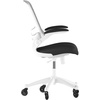 image:imageFlash Furniture Kelista MidBack Black Mesh Swivel Ergonomic Task Office Chair with FlipUp Arms and Transparent Roller WheelsBlack MeshWhite Frame