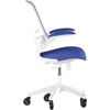 image:imageFlash Furniture Kelista MidBack Black Mesh Swivel Ergonomic Task Office Chair with FlipUp Arms and Transparent Roller WheelsBlue MeshWhite Frame