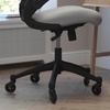 image:imageFlash Furniture Kelista MidBack Black Mesh Swivel Ergonomic Task Office Chair with FlipUp Arms and Transparent Roller WheelsDark Gray Mesh