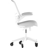 image:imageFlash Furniture Kelista MidBack Black Mesh Swivel Ergonomic Task Office Chair with FlipUp Arms and Transparent Roller WheelsLight Gray MeshWhite Frame