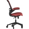 image:imageFlash Furniture Kelista MidBack Black Mesh Swivel Ergonomic Task Office Chair with FlipUp Arms and Transparent Roller WheelsRed Mesh