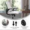 image:imageFlash Furniture Kelista MidBack Black Mesh Swivel Ergonomic Task Office Chair with FlipUp Arms and Transparent Roller WheelsWhite Mesh