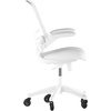image:imageFlash Furniture Kelista MidBack Black Mesh Swivel Ergonomic Task Office Chair with FlipUp Arms and Transparent Roller WheelsWhite MeshWhite Frame