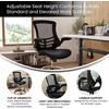 image:imageFlash Furniture Kelista MidBack Swivel Office Chair with Adjustable Seat Height Ergonomic Mesh Desk Chair with FlipUp Armrests BlackBlack LeathersoftMesh