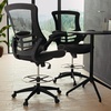 image:imageFlash Furniture Kelista MidBack Swivel Office Chair with Adjustable Seat Height Ergonomic Mesh Desk Chair with FlipUp Armrests BlackBlack LeathersoftMesh