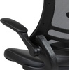 image:imageFlash Furniture Kelista MidBack Swivel Office Chair with Adjustable Seat Height Ergonomic Mesh Desk Chair with FlipUp Armrests BlackBlack LeathersoftMesh
