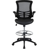 image:imageFlash Furniture Kelista MidBack Swivel Office Chair with Adjustable Seat Height Ergonomic Mesh Desk Chair with FlipUp Armrests BlackBlack LeathersoftMesh