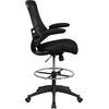 image:imageFlash Furniture Kelista MidBack Swivel Office Chair with Adjustable Seat Height Ergonomic Mesh Desk Chair with FlipUp Armrests BlackBlack Mesh