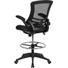 image:imageFlash Furniture Kelista MidBack Swivel Office Chair with Adjustable Seat Height Ergonomic Mesh Desk Chair with FlipUp Armrests BlackBlack Mesh