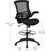 image:imageFlash Furniture Kelista MidBack Swivel Office Chair with Adjustable Seat Height Ergonomic Mesh Desk Chair with FlipUp Armrests BlackBlack Mesh