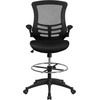 image:imageFlash Furniture Kelista MidBack Swivel Office Chair with Adjustable Seat Height Ergonomic Mesh Desk Chair with FlipUp Armrests BlackBlack Mesh