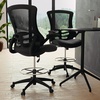 image:imageFlash Furniture Kelista MidBack Swivel Office Chair with Adjustable Seat Height Ergonomic Mesh Desk Chair with FlipUp Armrests BlackBlack Mesh