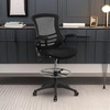 image:imageFlash Furniture Kelista MidBack Swivel Office Chair with Adjustable Seat Height Ergonomic Mesh Desk Chair with FlipUp Armrests BlackBlack Mesh