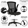 image:imageFlash Furniture Kelista MidBack Swivel Office Chair with Adjustable Seat Height Ergonomic Mesh Desk Chair with FlipUp Armrests BlackBlack Mesh