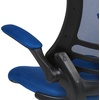 image:imageFlash Furniture Kelista MidBack Swivel Office Chair with Adjustable Seat Height Ergonomic Mesh Desk Chair with FlipUp Armrests BlackBlue Mesh