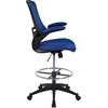image:imageFlash Furniture Kelista MidBack Swivel Office Chair with Adjustable Seat Height Ergonomic Mesh Desk Chair with FlipUp Armrests BlackBlue Mesh