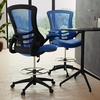 image:imageFlash Furniture Kelista MidBack Swivel Office Chair with Adjustable Seat Height Ergonomic Mesh Desk Chair with FlipUp Armrests BlackBlue Mesh