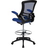 image:imageFlash Furniture Kelista MidBack Swivel Office Chair with Adjustable Seat Height Ergonomic Mesh Desk Chair with FlipUp Armrests BlackBlue Mesh