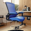 image:imageFlash Furniture Kelista MidBack Swivel Office Chair with Adjustable Seat Height Ergonomic Mesh Desk Chair with FlipUp Armrests BlackBlue Mesh