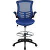 image:imageFlash Furniture Kelista MidBack Swivel Office Chair with Adjustable Seat Height Ergonomic Mesh Desk Chair with FlipUp Armrests BlackBlue Mesh