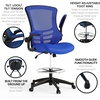 image:imageFlash Furniture Kelista MidBack Swivel Office Chair with Adjustable Seat Height Ergonomic Mesh Desk Chair with FlipUp Armrests BlackBlue Mesh