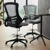 image:imageFlash Furniture Kelista MidBack Swivel Office Chair with Adjustable Seat Height Ergonomic Mesh Desk Chair with FlipUp Armrests BlackDark Gray Mesh