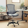 image:imageFlash Furniture Kelista MidBack Swivel Office Chair with Adjustable Seat Height Ergonomic Mesh Desk Chair with FlipUp Armrests BlackDark Gray Mesh