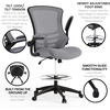 image:imageFlash Furniture Kelista MidBack Swivel Office Chair with Adjustable Seat Height Ergonomic Mesh Desk Chair with FlipUp Armrests BlackDark Gray Mesh