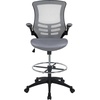 image:imageFlash Furniture Kelista MidBack Swivel Office Chair with Adjustable Seat Height Ergonomic Mesh Desk Chair with FlipUp Armrests BlackDark Gray Mesh