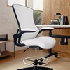 image:imageFlash Furniture Kelista MidBack Swivel Office Chair with Adjustable Seat Height Ergonomic Mesh Desk Chair with FlipUp Armrests BlackWhite Mesh