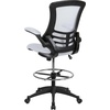 image:imageFlash Furniture Kelista MidBack Swivel Office Chair with Adjustable Seat Height Ergonomic Mesh Desk Chair with FlipUp Armrests BlackWhite Mesh