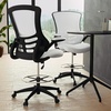 image:imageFlash Furniture Kelista MidBack Swivel Office Chair with Adjustable Seat Height Ergonomic Mesh Desk Chair with FlipUp Armrests BlackWhite Mesh