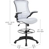 image:imageFlash Furniture Kelista MidBack Swivel Office Chair with Adjustable Seat Height Ergonomic Mesh Desk Chair with FlipUp Armrests BlackWhite Mesh