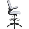 image:imageFlash Furniture Kelista MidBack Swivel Office Chair with Adjustable Seat Height Ergonomic Mesh Desk Chair with FlipUp Armrests BlackWhite Mesh