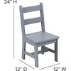 image:imageFlash Furniture Kyndl Kids Solid Hardwood Table and Chair Set for Playroom Bedroom Kitchen  3 Piece Set  NaturalGrey