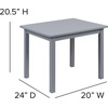 image:imageFlash Furniture Kyndl Kids Solid Hardwood Table and Chair Set for Playroom Bedroom Kitchen  3 Piece Set  NaturalGrey